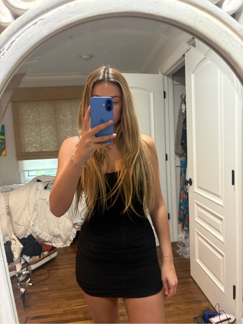 Princess Polly Black Mini Dress with Spaghetti Straps - Picture 1 of 7